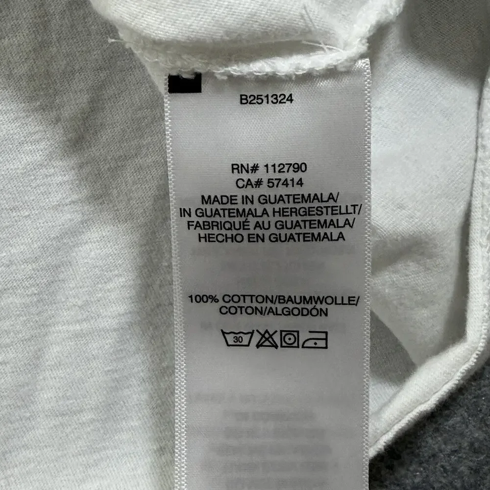 True Religion T Shirt Mens 3XL White Red Horseshoe Paint Logo Relaxed Fit Street